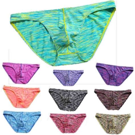Herren Sexy Niedrige Taille Glatt Eis Seide Unterwäsche Unterhose Bikini eBay