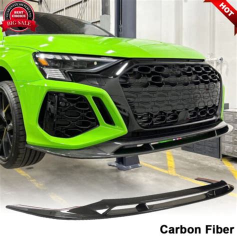 DRY CARBON FIBER Front Bumper Lip Chin Spoiler For Audi RS3 8Y Sedan