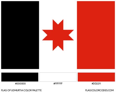 Udmurtia flag color codes