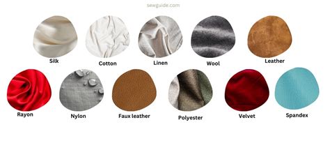 Materials Sample Types Of Fabrics With Name At Dawn Lister Blog