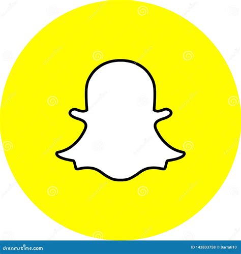 Icon Logo Snapchat Vector Color Editorial Stock Photo Illustration Of