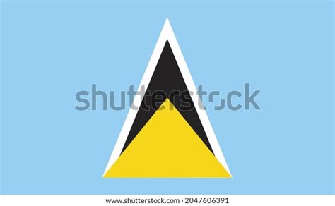 Vector Illustration Saint Lucia National Flag Stock Vector Royalty Free 2047606391 Shutterstock