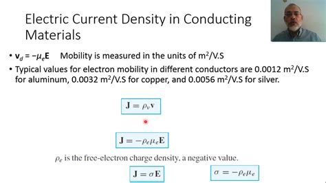 Chapter 05 B Conductors Current Density And Ohms Law YouTube