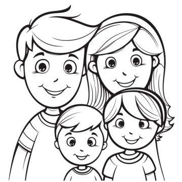 Family Picture Outline PNG Transparent Images Free Download | Vector ...