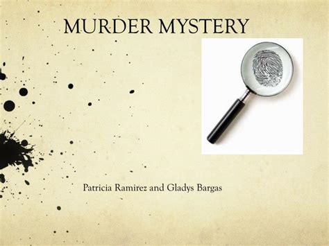 Murder Mystery Slides Template