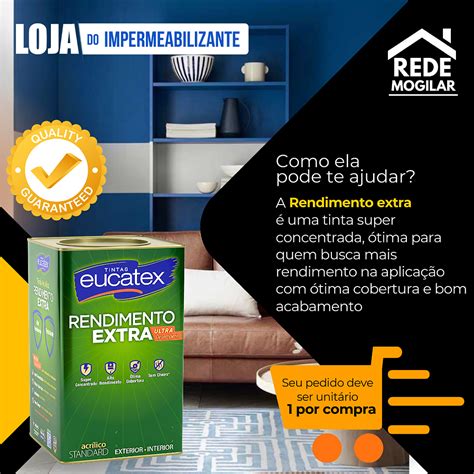 Tinta Eucatex Rendimento Extra L Fosca Acr Lica Sem Cheiro Rede