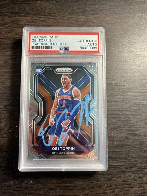 Panini Prizm Obi Toppin Rc Rookie Autograph Knicks Psa