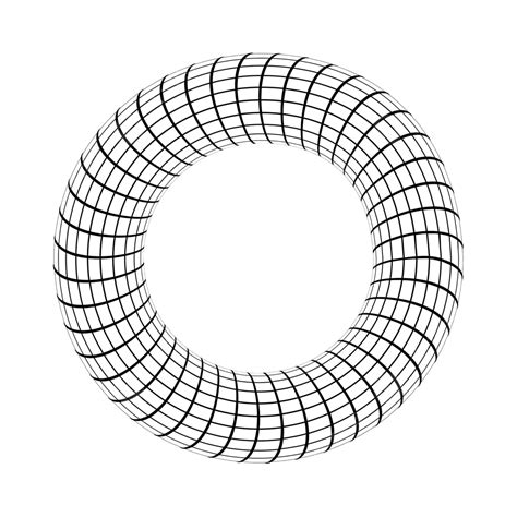 รปเวกเตอร 3 มตของรปทรงเรขาคณต Toroid Torus คลายกบโดนท เวกเตอร