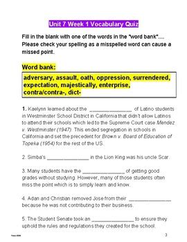 Benchmark Advance S Vocabulary Realia Quizzes Supplement To Th Grade