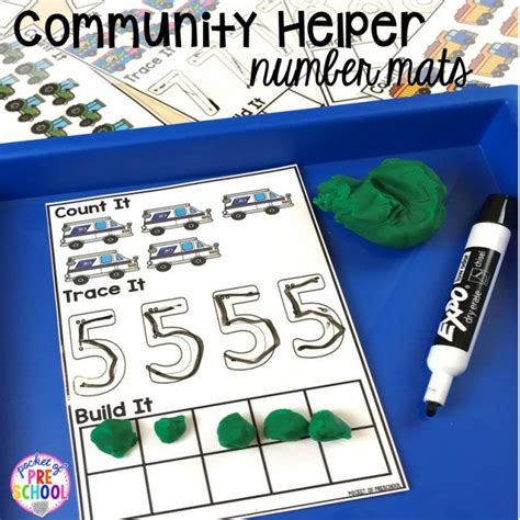 Community Helper Number Mats Community Helper Themed Activities And