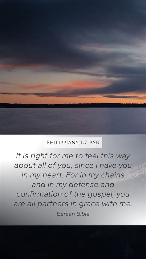 Philippians 1 7 BSB Mobile Phone Wallpaper It Is Right For Me To Feel