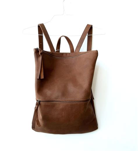 Backpack ,brown Leather, Laptop Bag - Etsy