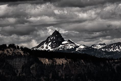 Free Images Nature Snow Winter Cloud Black And White Sky Hill