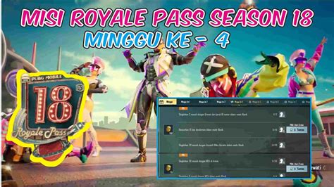 MISI ROYALE PASS MINGGU KE 4 SEASON 18 HUNDRED RHYTHMS PUBG MOBILE 3RD