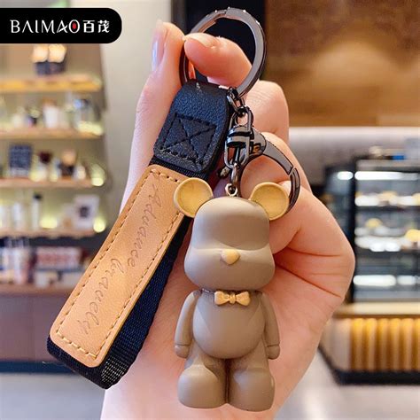 Móc khóa gấu Hàn quốc hoạt hình dễ thương đủ màu sắc hot trend tiktok phụ kiện túi xách ArsC