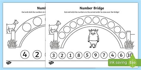 Number Bridge Cut And Stick Worksheet Profesor Hizo