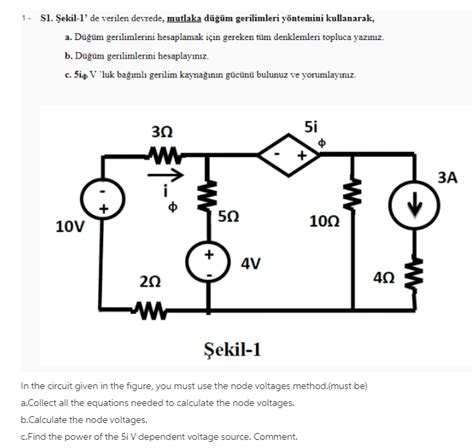 Solved Sl Ekil L De Verilen Devrede Mutlaka D M Chegg