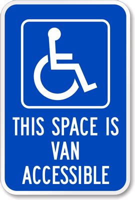 Van Accessible Handicap Parking Sign