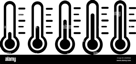 Establezca el símbolo de temperatura caliente y frío del termómetro