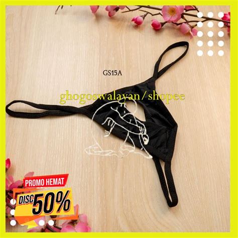 Jual CELANA DALAM PRIA SEXY LINGERIE G STRING HITAM GS15A PRODUK BAHAN