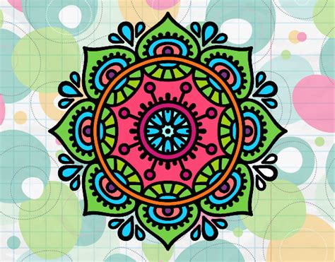 Dibujo de Mandala para relajarse pintado por en Dibujos net el día 28