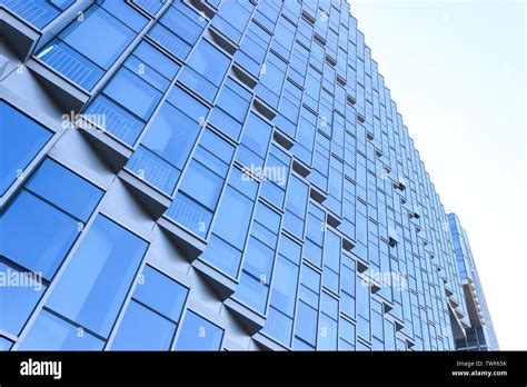 Modern Architecture Blue Glass Curtain Wall Stock Photo Alamy