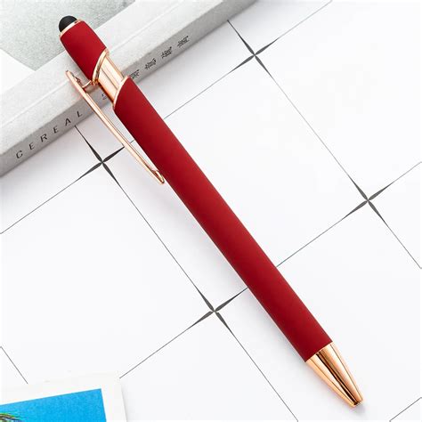 Promotional Rubber Custom Logo Metal Ballpoint Pens With Mulit Color