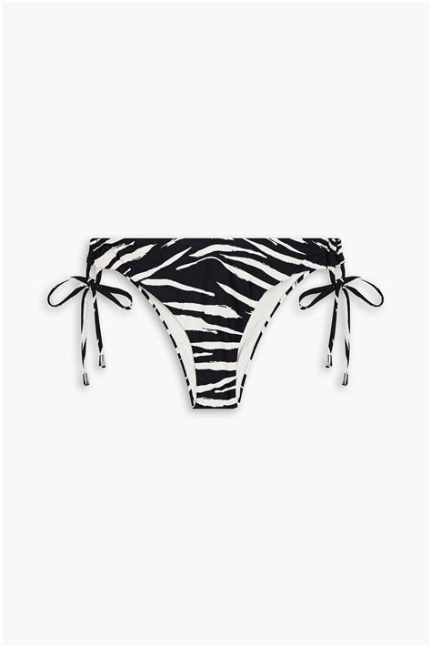Seafolly Skin Deep Zebra Print Low Rise Bikini Briefs In Black ModeSens