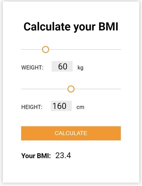 Create Bmi Calculator Using Html And Javascript Code 48 Off