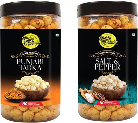 Nutrimakhana Punjabi Tadka And Salt Pepper Flavored Foxnuts Makhana