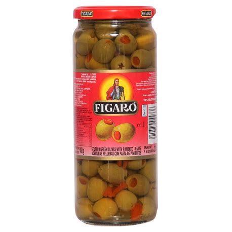 Figaro Stuffed Green Olives With Pimiento Paste 450g From SuperMart Ae