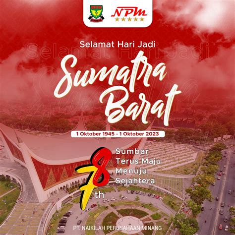 Selamat Hari Jadi Provinsi Sumatera Barat