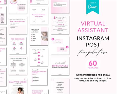 Virtual Assistant Instagram Instagram Templates Virtual Assistant Social Media Templates