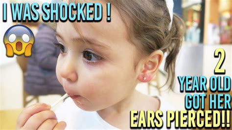 2 YEAR OLD GETS HER EARS PIERCED SAHM VLOG YouTube