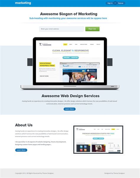 30+ Best Internet Marketing Landing Page Templates | Free & Premium ...