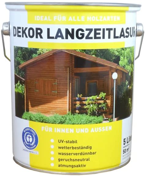 WILCKENS 5L DEKOR Langzeitlasur Eiche Holzlasur Holzschutz Holz Lasur