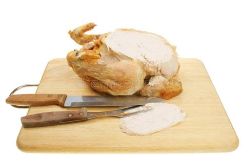 Carved Roast Chicken Stock Photo Image Of Meat Isolated 12524278