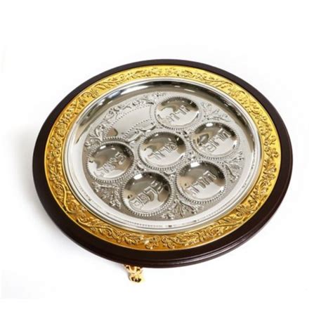 Seder Plate Silver Plated Passover Plate Pesah Tray Adding The