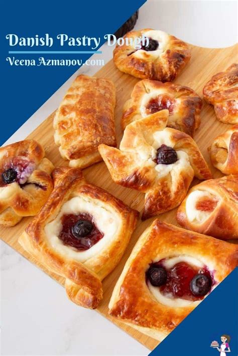 Homemade Danish Pastry- Dough, Shapes & Fillings - Veena Azmanov Kitchen