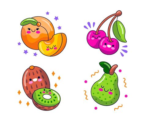 Free Vector | Collection of cartoon food characters