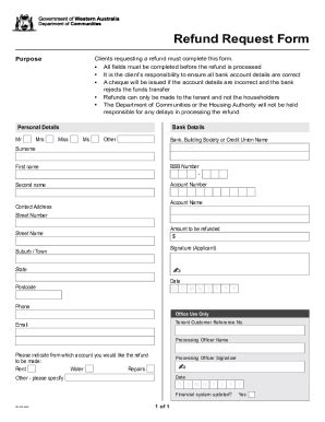 Fillable Online Refund Request Letter Template Samples Doc