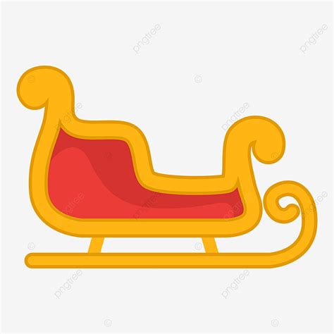 Santa Claus Sleigh Clipart Hd PNG Cartoon Red Sleigh Of Santa Claus At