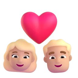 Couple Avec Cœur Femme Homme Peau Moyennement Claire Emoji