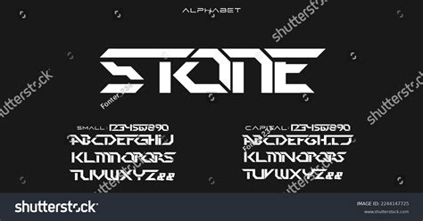 Stone Abstract Quality Font Alphabet Minimal Stock Vector Royalty Free 2244147725 Shutterstock