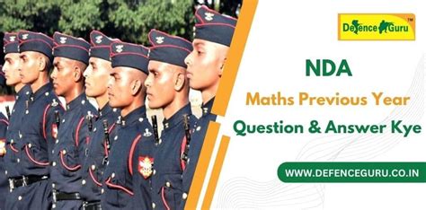 Nda Maths Previous Years Question Paper With Answer Keys