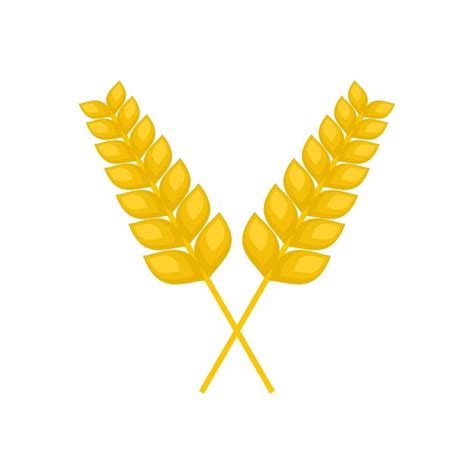 Premium Vector Pair Of Wheat Icon Flat Illustration Of Pair Of Wheat