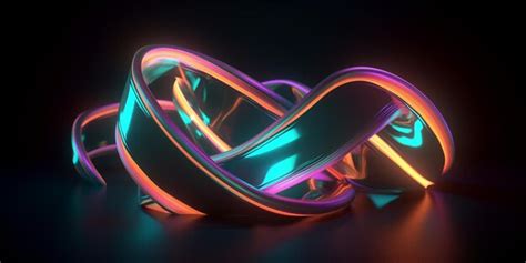 Premium AI Image | A heart made of neon lights