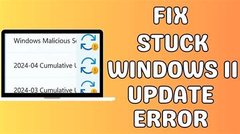 How To Fix A Stuck Windows Update Error Youtube