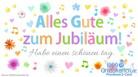 Alles Gute zum Jubiläum E-Card - Jubiläen, E-Cards