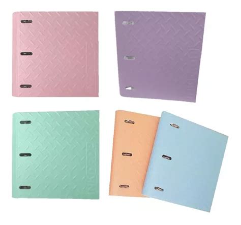 Carpeta Escolar 3 Aros 3x40 Color Colores Pastel Inkdrop MercadoLibre